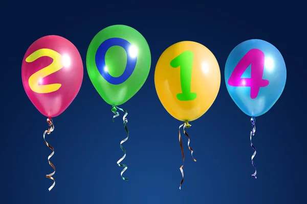 Ballons für das neue Jahr 2014 — Stockfoto