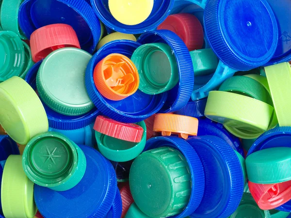 Plastic tops and caps — Stock Photo, Image