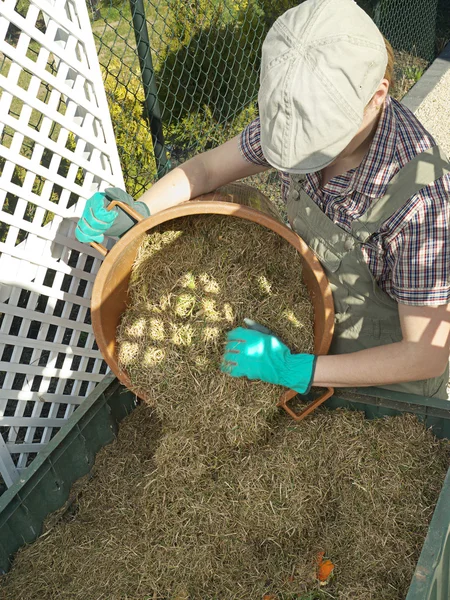 Cubo de compost — Foto de Stock