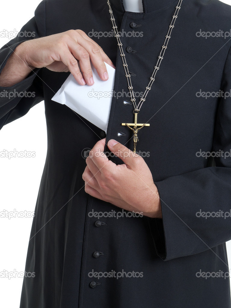 Priest with bribe