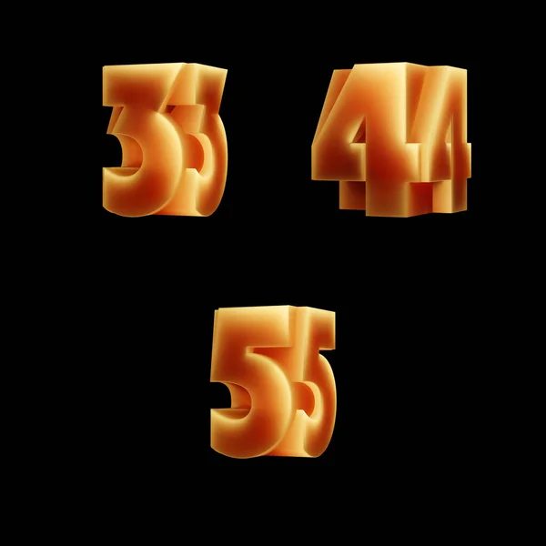 Rendering Glowing Double Font Alphabet Digits — Stock Photo, Image