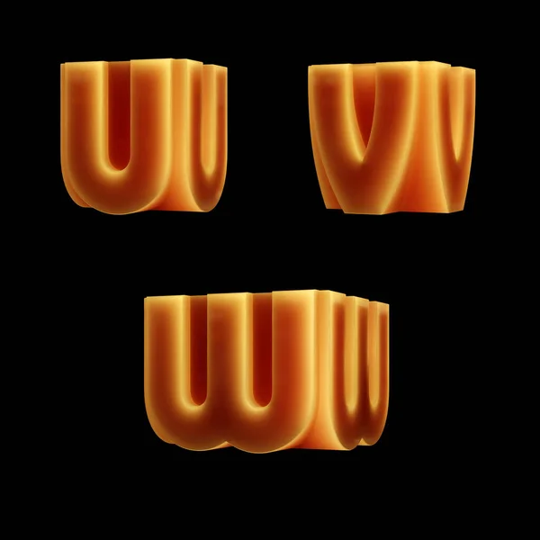 Визуализация Светящегося Двойного Шрифта Алфавита Буквы — стоковое фото