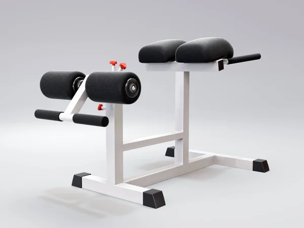 Renderização Modelo Fezes Dumbbell Exercício Fundo Branco — Fotografia de Stock