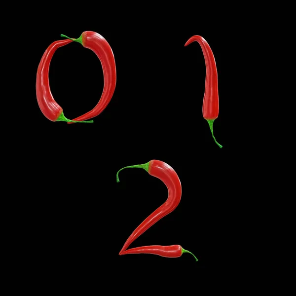 Representación Letras Mayúsculas Chile Rojo Alfabeto Dígitos — Foto de Stock