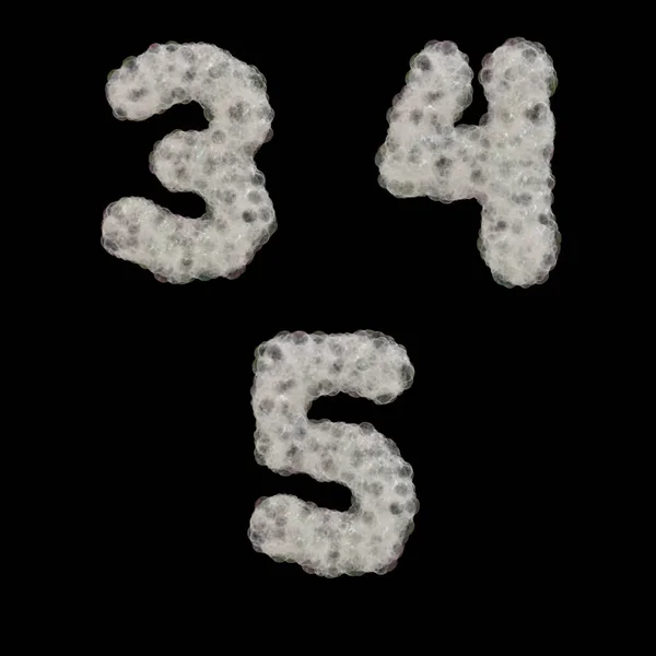 Rendering Soap Foam Capital Letters Alphabet Digits — Stock Photo, Image