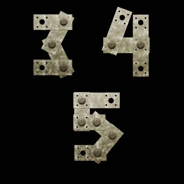Representación Del Alfabeto Letra Mayúscula Placa Fijación Metal Dígitos — Foto de Stock