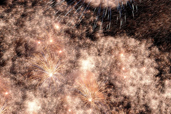 Night Sky Filled Colorful Fireworks — Stock Photo, Image