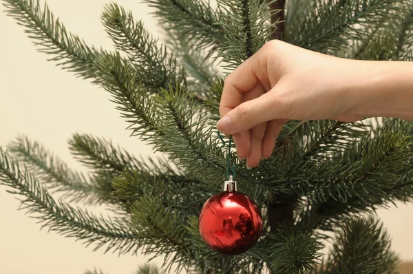 Hålla objekt på juldagen — Stockfoto