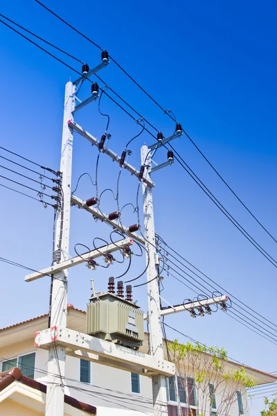 Close up Electrical power transformer — Stock Photo, Image