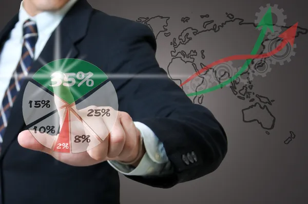 grafik dokunmadan işadamı