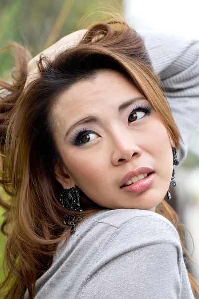 Portrait beautiful Asian Girl t — Stock Photo, Image