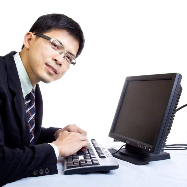 Asian man call center — Stock Photo, Image