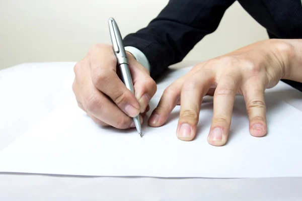 Scrivere con la mano destra — Foto Stock