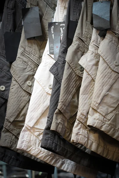 Close up hang shirts and cloths — Stock Photo, Image
