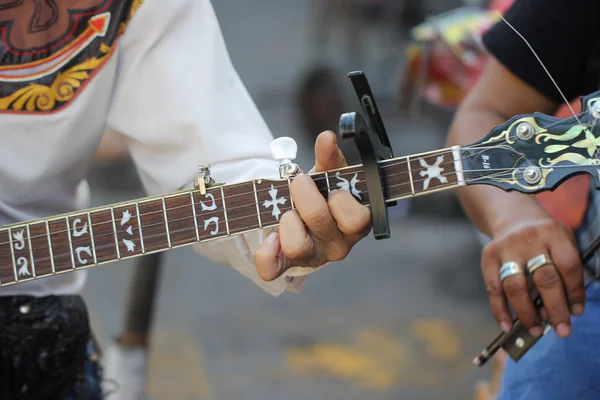 Close-up van gitaar cowboy — Stockfoto
