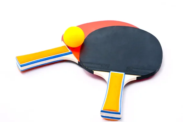 Table Tennis Racket and Ping Pong Ball — Stock Photo, Image