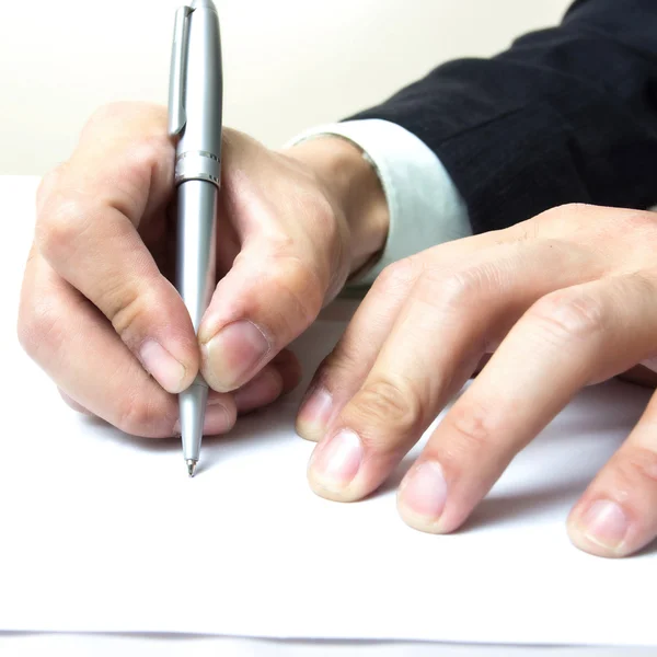 Escrita com a mão direita — Fotografia de Stock
