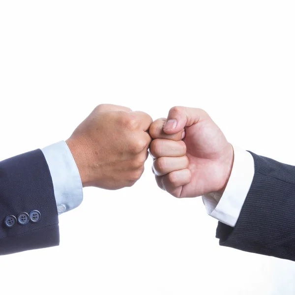Dois Empresário tocando mão — Fotografia de Stock