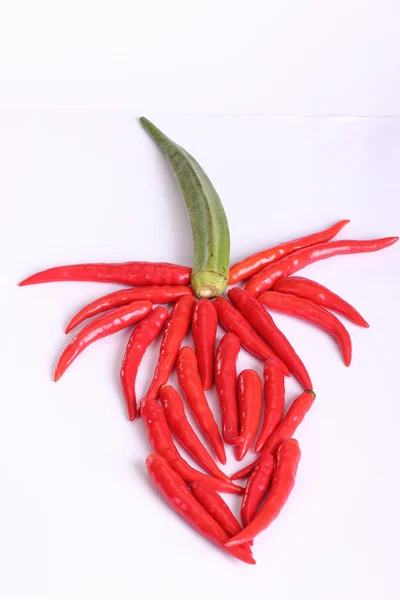 Regelen van verse chilipepers — Stockfoto