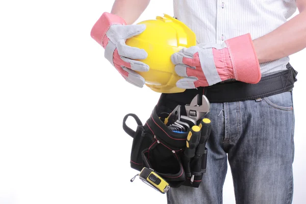 Worker holding tool — Stock Photo, Image