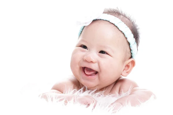 Asiático Rindo bebê — Fotografia de Stock
