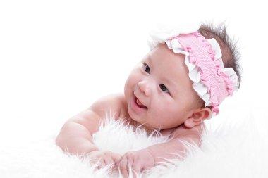 Asya gülen bebek