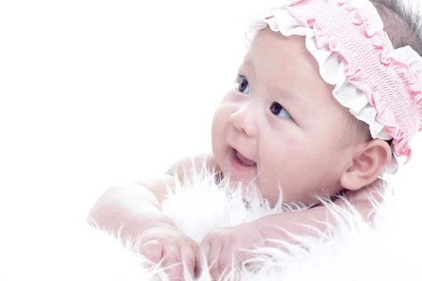 Asya gülen bebek — Stok fotoğraf