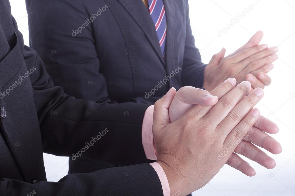 clapping hands for welcome and congratulation for appreciate