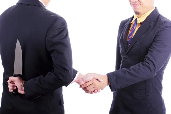 Businessmans shake hand after discussed while another people hol — Stock Photo, Image