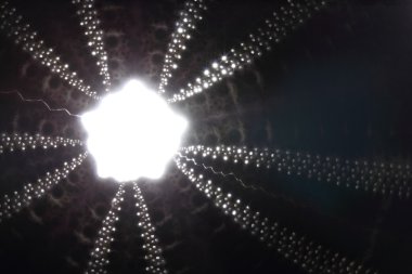 Deniz kabuğu soyut büyük iskelet kapatmak