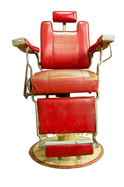 Barber Shop with Old Fashioned Chrome chair — Stock Photo, Image