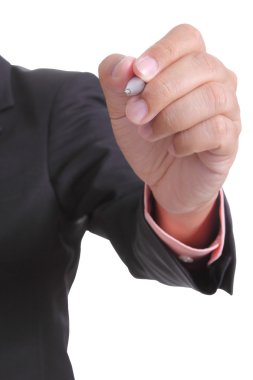 işadamı kalem yazmak bir şey katmak kırpma yolu kullanın