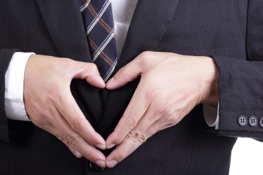 işadamı kullanmak elini gösteri kalp simgesi