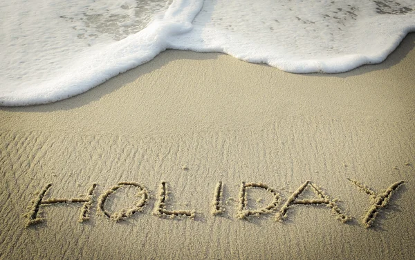 Holiday text have been written Stock Picture