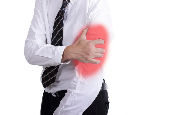 Hand pain in his elbow — Stock Photo, Image