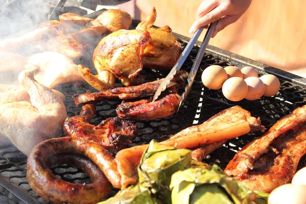 Fechar Frango grelhado — Fotografia de Stock