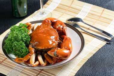 Singapur chili çamur Yengeç