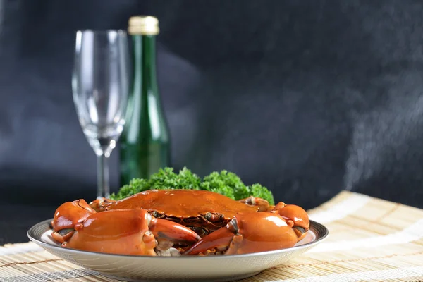 Singapore chili mud crab with wine — Stock Photo, Image