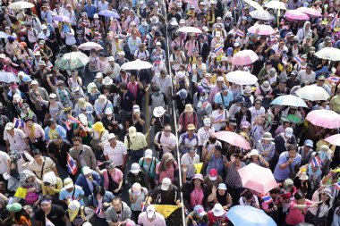 Bangkok - Aralık 9: hükümet için birçok 5 milyon kişi yürüdü
