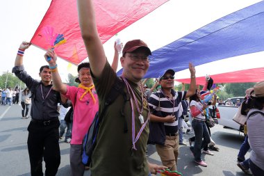 Bangkok - Aralık 9: hükümet için birçok 5 milyon kişi yürüdü