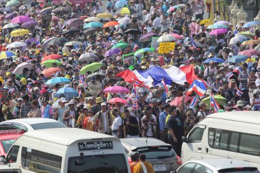 Bangkok - Aralık 9: hükümet için birçok 5 milyon kişi yürüdü