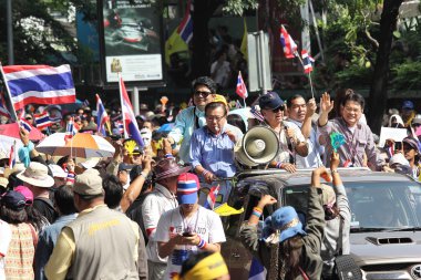 Bangkok - Aralık 9: hükümet için birçok 5 milyon kişi yürüdü