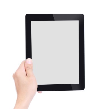 Holding kadınlar tablet pc yapmak için bir şey 