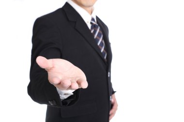 işadamı emtry el için kullanın kendi göstermek için bir şey eklemek