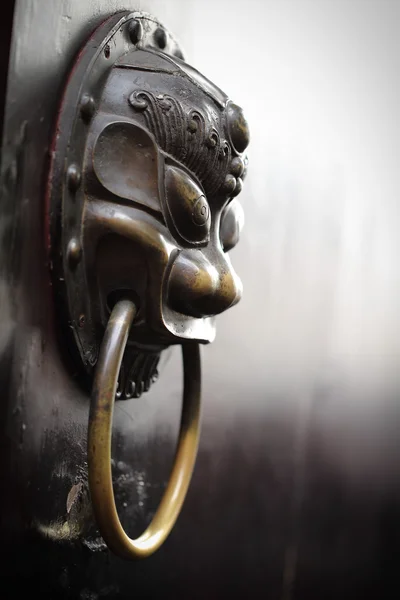 Close up Golden Chinese Old Door — Stock Photo, Image