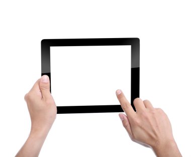 Holding kadınlar tablet pc yapmak için bir şey