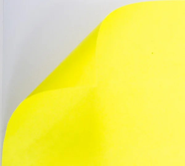Open conner geel papier — Stockfoto