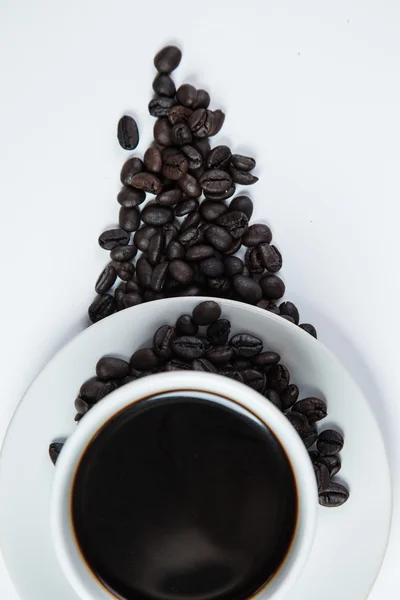 Close-up van witte kop koffie — Stockfoto