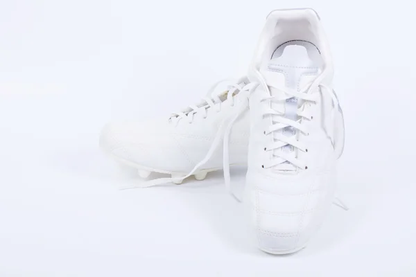 Close up White soccer shoe — Stock Photo, Image
