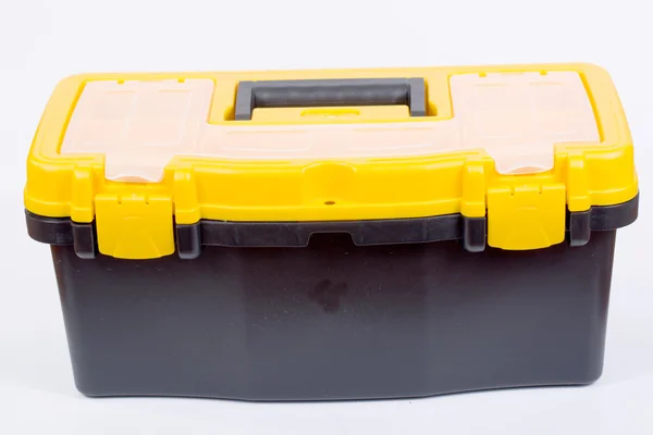 Boîte à outils en plastique jaune — Photo